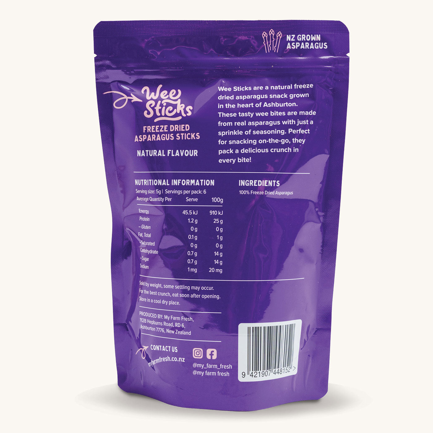 Natural Flavour packs - Freeze Dried Asparagus