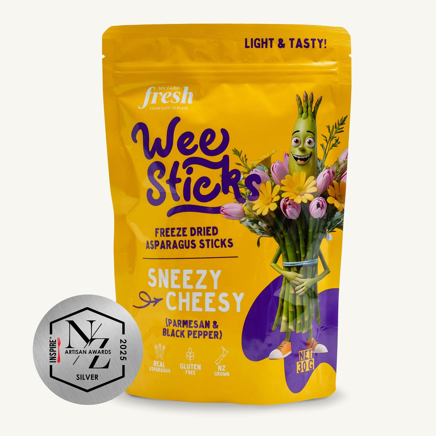 Parmesan and Black Pepper packs - Freeze Dried Asparagus